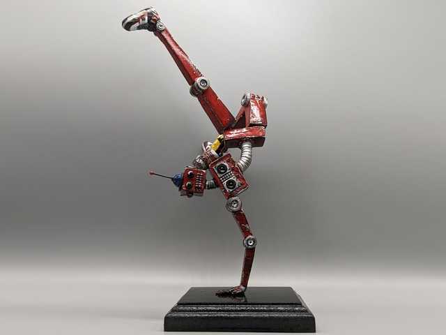 RetroBot Groove Dancing Robot Statue Sculpture